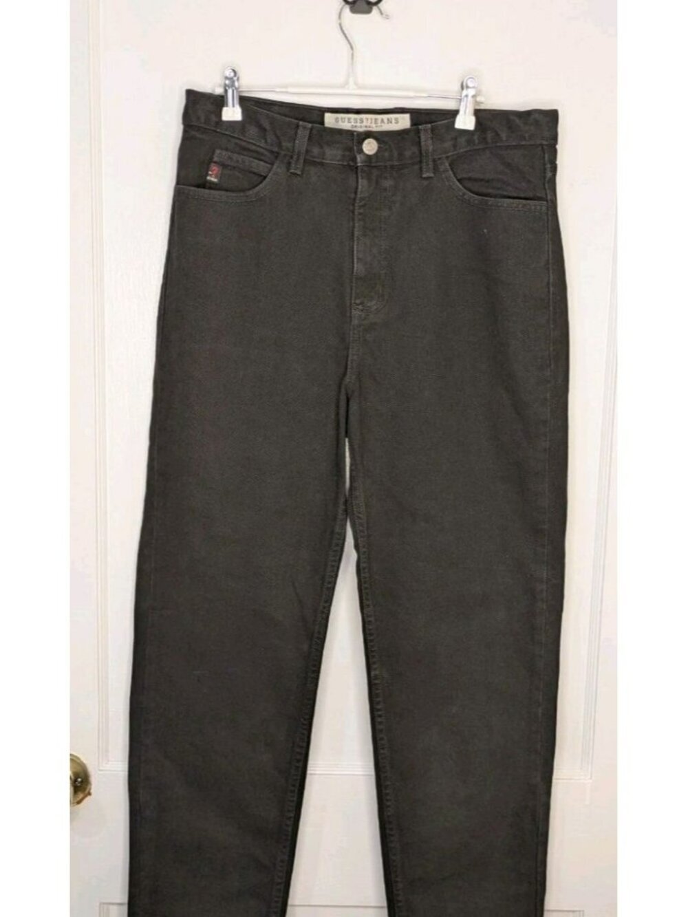 NWT Vtg 90s GUESS Jeans Black High Waisted Mom Jeans Style 39050SH USA Made 34